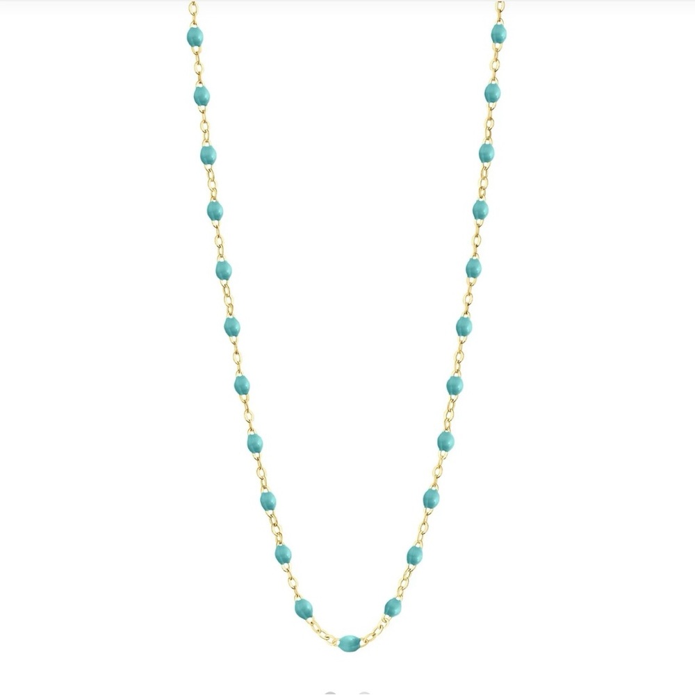 Classic Gigi Clozeau 18k gold turquoise necklace